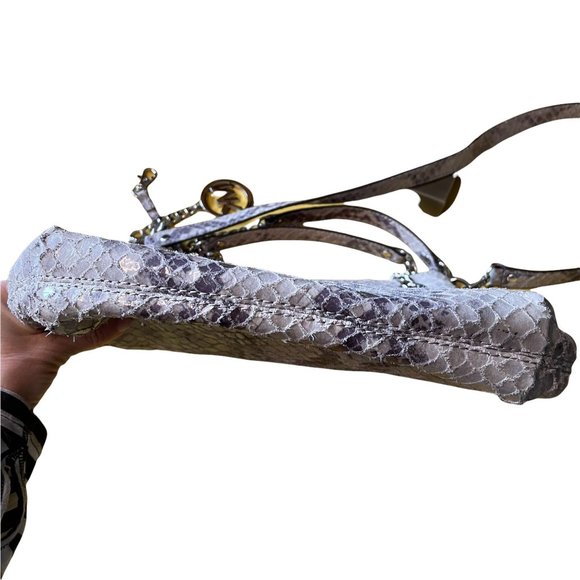 Michael Kors Faux Snakeskin Purse with Crossbody Strap - Picture 6 of 10